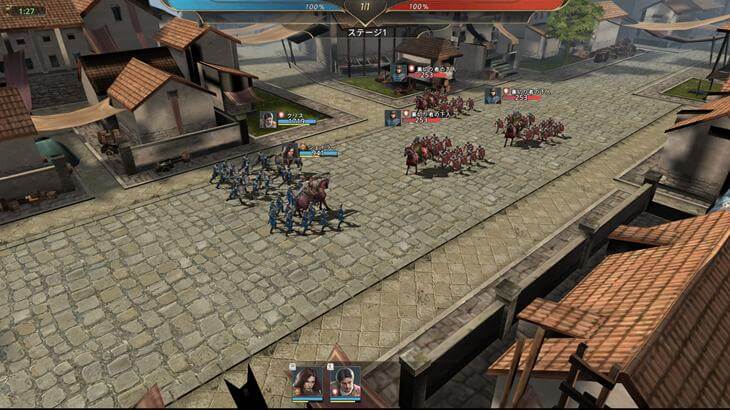 ゲーム・オブ・スローンズのブラウザゲームでのバトル画像
