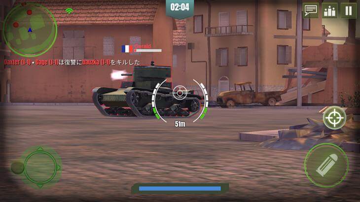 戦争兵器:戦車軍事ゲーム (War Machines)で照準を合わせている画像