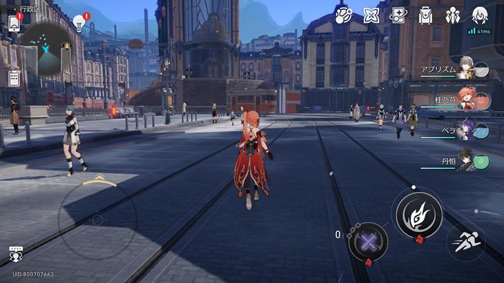 崩壊スターレイルの世界に存在する街を探索している画像